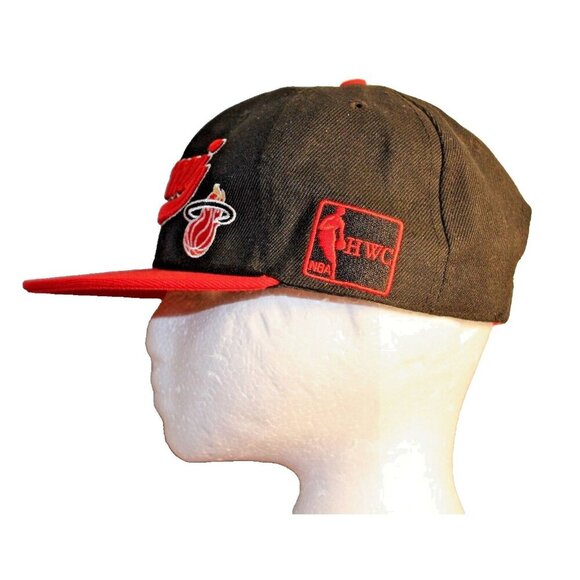 Miami Heat Mitchell Ness Snapback Hat Cap Black NBA Basketball Adjustable HWC - Picture 6 of 6